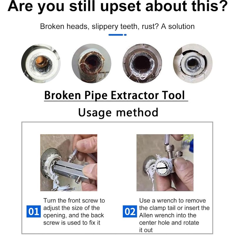 Stripped Screw Extractor Set, Faucet Installation and Removal Tool Screw