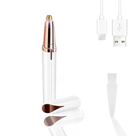 Lixiongbao USB Rechargeable Portable Electric Eyebrow Trimmer Pen for Women, Painless Pr...