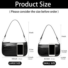 lapsting Women's Shoulder Bag Mini Purse for Women Y2k 90s Crossbody Clutch Small Purses Bags Black