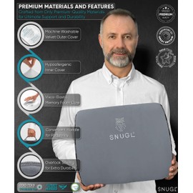SNUGL Lower Back Support Cushion Grey