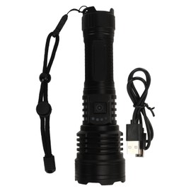 LED Flashlight Super Bright Torch Retractable Zoomable Type C XHP70 Light Beads IPX4 Waterproof Aluminium Shell Handheld Flashlight