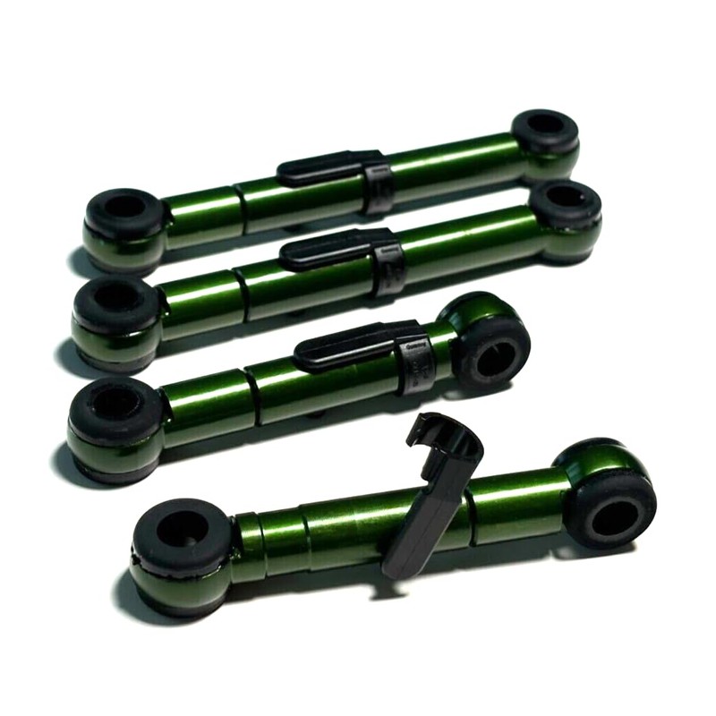 LRNJ ANODIZED GREEN ALUMINUM ADJUSTABLE 2 SETTINGS SUSPENSION LIFT RODS