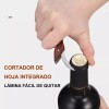 Sacacorchos profesional para vino con mango de acero inoxidable y