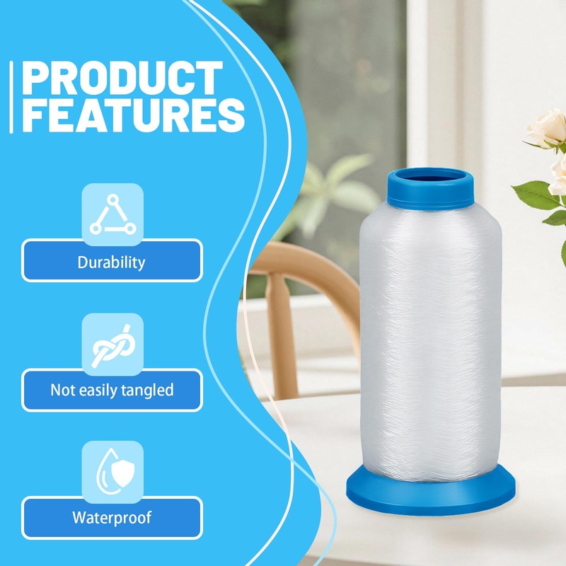 Litoexpe 0.10mm Clear Nylon Sewing Thread 5000M