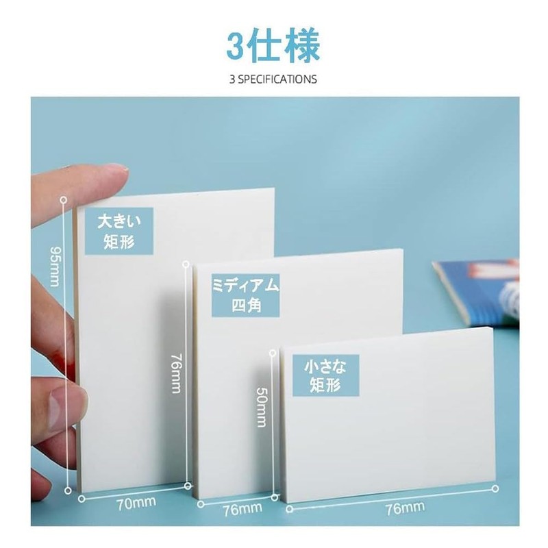 XINGHECHENGWEI Transparent Sticky Notes, Writable Tabs, Sticky Notes, Films, Waterproof,