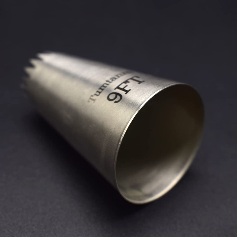 Tumtanm 9ft Teardrop Flower Piping Nozzle, Large Seamless Stainless Steel
