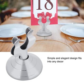 Place Card Holders, 10pcs Stainless Steel Table Number Holders Table Sign Stand Photo Picture Holders Table Number Stand