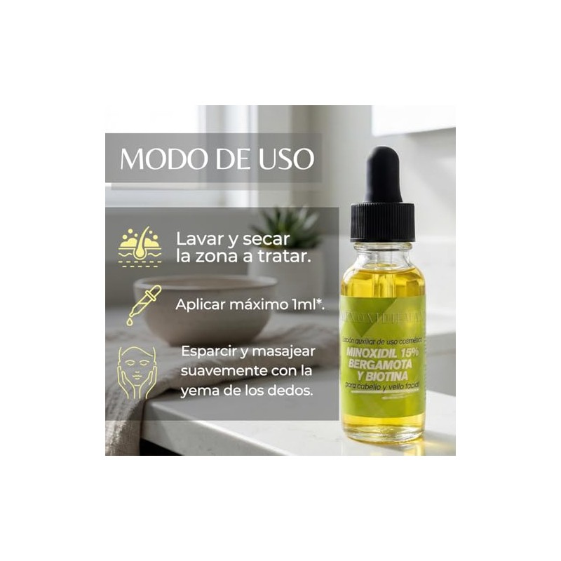 MinoxidilMax Fórmula Patentada para Cabello y Barba, Set de 3