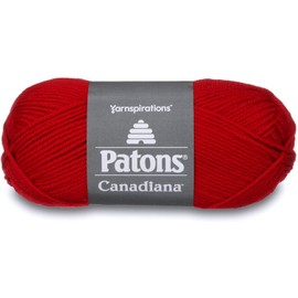 PATONS Canadiana Cardinal Yarn - 6 Pack of 3.5oz/100g - Acrylic - 4 Medium - 205 Yards - Knitting/Crochet