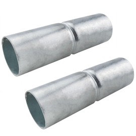 CHENJIN 2PCS 1-5/8x6 inch Fence Beam Sleeve Top Rail Sleeve Steel Tube Connector Heavy Duty Chain Link Fence Hardware Pipe for Fences Dog Runs Dog Kennels Shelters Bent Broken Top Rail Pieces