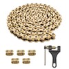 Belleone 520 Gold Motorcycle Chain 110 Links with Chain Breaker,