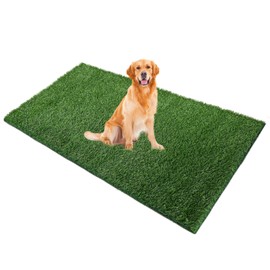 Naturei Grass Pad for Dogs, 60" x 30" Artificial Turf for Pets Potty Training, Fake Grass Mat with Drainage Holes, Easy to Clean, Large Turf Rug Outdoor Indoor Use