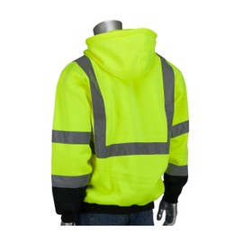 PIP 323-1370B Yellow XL Polyester Fleece Cold Condition Sweatshirt - 3 Pockets - Attached Hood - Fits 52.8 in Chest - 30.7 in Length - 616314-18568 [PRICE is per EACH]