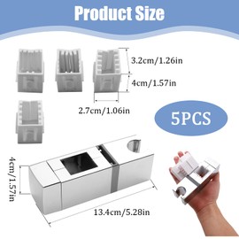 Adjustable Shower Bracket, No Removal of Shower Rail Shower Handset Holder with Four Sizes Slip-On Lift Rod Mounts for Any Rail Rectangular Shower Rails (18x30, 22x22, 25x25, 30x15mm)