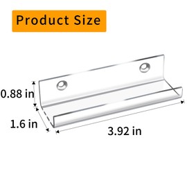 Fonyiunce 4 Stück Schallplatten Wandhalterung, Hängeregale für Schallplatten, Transparent Vinyl Wall Mount, Cd Wandhalterung, 10 x 3,5 x 3 cm, für Vinyl Platten, Fotos, Bücher, Kunstwerke, Make-up