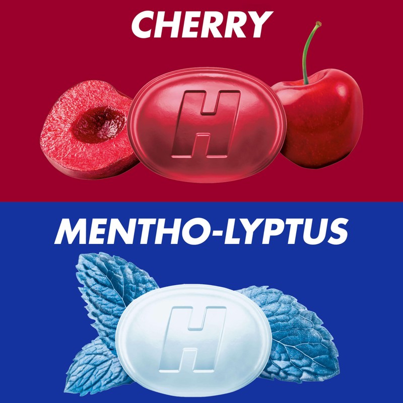 HALLS Cough & Throat Relief Cough Drops Variety Pack, 2