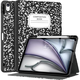 Case for Pad Air 11 Inch 2024,Pad Air 5th/4th Generation 10.9 Inch 2022/2020 with Pencil Holder-[Auto Wake/Sleep],Soft TPU Back Cover for Pad Air 5/4 Gen-Book