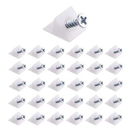 60 Pcs Drawer Repair Kit, Drawer Repair Kit with Screws, Drawer Supports, Drawer Sagging Repair Fix Mending Wedges, Plastic Corner Brace Angle Code Bracket Fastener with Screws for Furniture