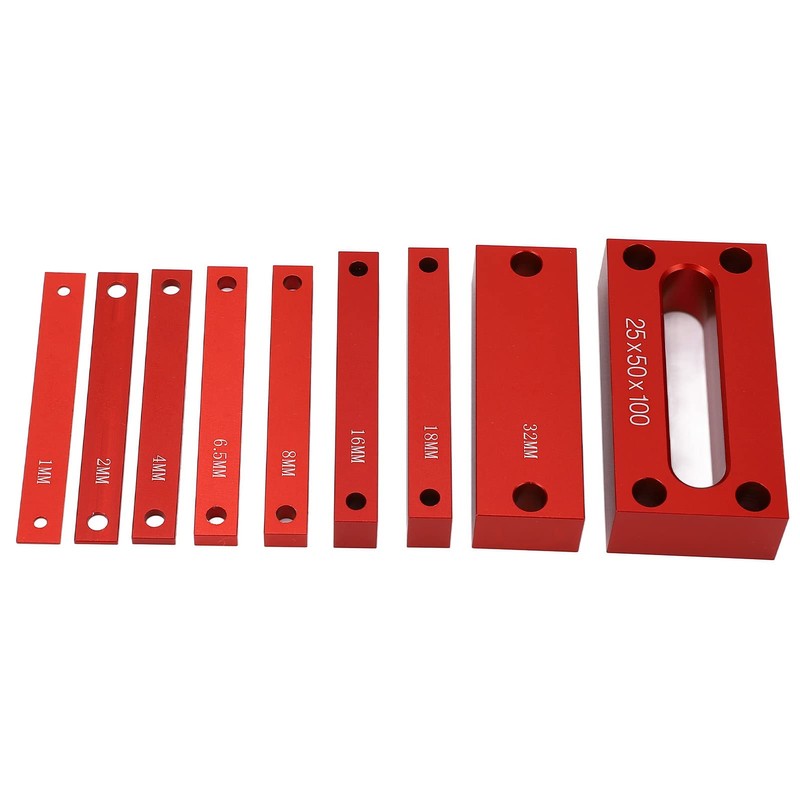 Jectse Height Gauge Blocks, 9PCS Aluminum Alloy Setup Bars Table