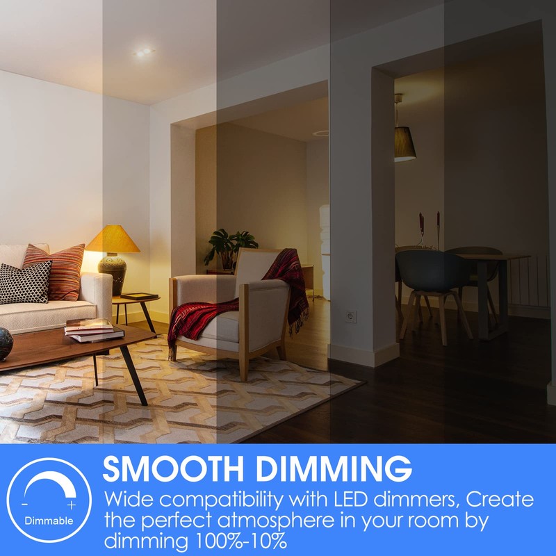E ENERGETIC LIGHTING Dimmable LED Light Bulbs, 60W Equivalent, Soft