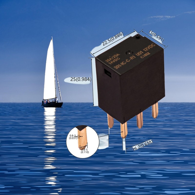 301-1C-C-R1 U01 12VDC 35A/20A 5-Pin Car Relay Pack of 4