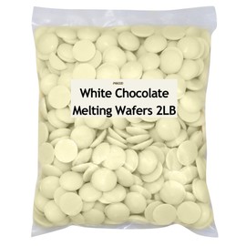 White Chocolate Coating Melting Wafers 2LB- Creamy and Sweet Taste, Perfect for Molding, Dipping, Desserts, and Candy 32oz (White Chocolate) by ASOZI