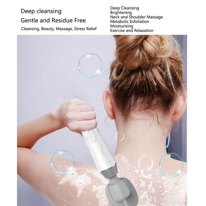 Electric Bath Brush Back Scrubber Exfoliating Cleaning Multi Functional Electronic