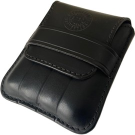 Artiglieria Fiorentina Artiglieria Fiorentina Black Shaped Cigar Case Leather Cigar Holder 1-4 Half Cigars Brown Hand Dyed Made in Italy