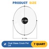 Oval Glass Crock Pot Lid 7 Quart Replacement for Hamilton