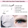 Ready-to-Use Fan Eyelash Extensions, 7D-D-0.07-Mix, Short Stem Volume Eyelashes, 0.07
