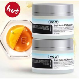 VGO Snail Much 92% Moisturizer Daily Face Gel Cream: Designed for dry and sensitive skin, 50g/1.76oz, offering cleansing, moisture,  Hydrate Calming - Specification: Snail Mucin*2
