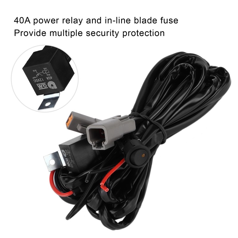 40A 12V Wiring Harness LED Spot Light Modification DT Interface