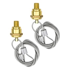 2 Pack of ¼” NPT Air Tank Drain Valve with 60" Cable, Air Brake Reservoir Drain Valve Air Compressor Drain Valve for Semi Trucks Replaces Haldex 12105 N3613AD