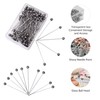 WedDecor 100pcs Gunmetal Quilting Pins with Round Pearl Heads –