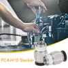 PC4-M10 Plug, PC4-M10 Pneumatic Connector, PTFE Tube Quick Push Fitting