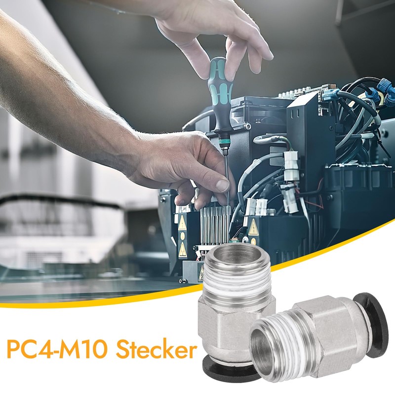 PC4-M10 Plug, PC4-M10 Pneumatic Connector, PTFE Tube Quick Push Fitting