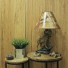 North American Bull Moose Table Lamp with a 12-Inch Diameter