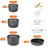 Odoland 15pcs Camping Cookware Non-Stick Lightweight Camping Pots and Pans