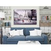 Street in Paris France with Eiffel Tower Canvas Wall Art