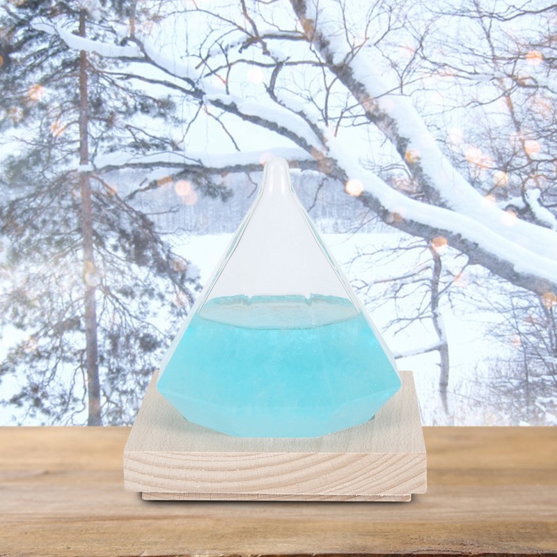 Distinctive Diamond Shape Weather Forecast Glass Bottle Home Decoration Birthday