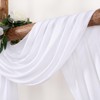 LINXTAR White Wedding Arch Draping Fabric 1 Panel 30'' x