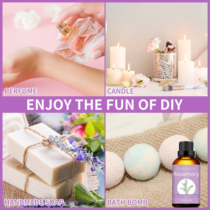 Rosemary Essential Oil, Rosemary Aroma Oil 100% Pure Natural Organic