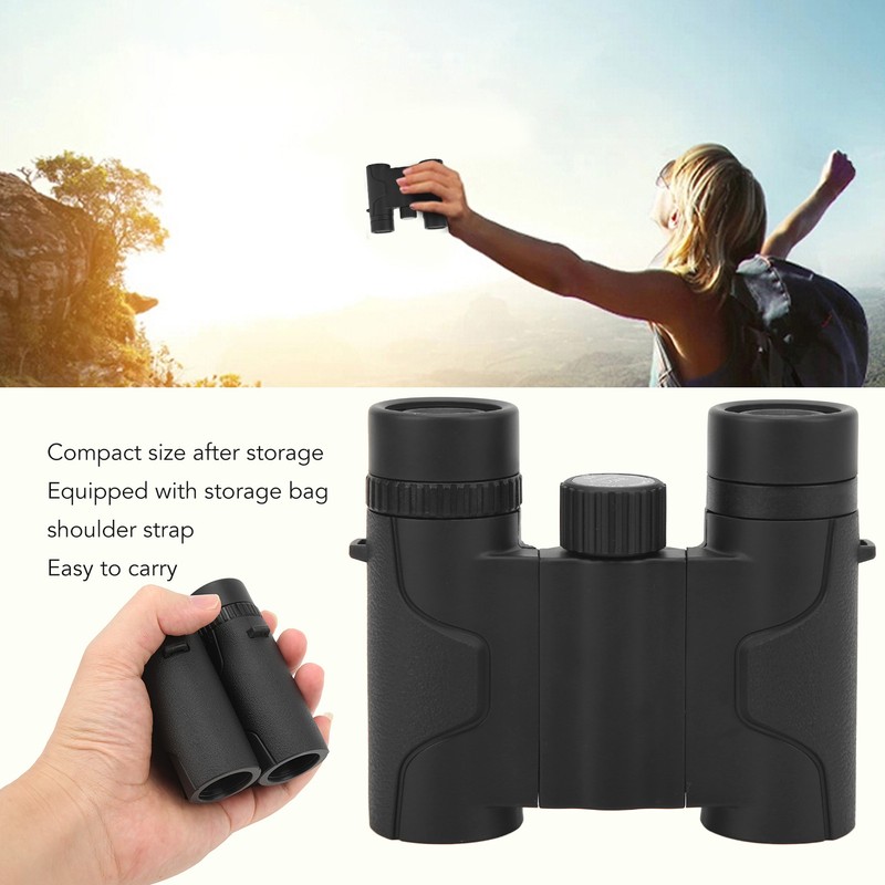 8x21 Pocket Binoculars Folding HD Optical Compact Binoculars for Bird
