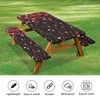 Hudotybom Picnic Table Set - Valentines Day Covers & Bench
