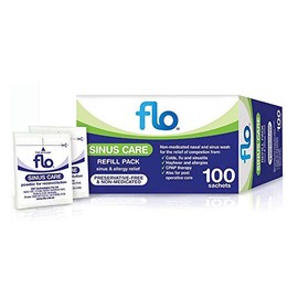 FLO Flo Sinus Care 100 Refill Sachets - Nasal & Sinus Packs for Congestion Relief