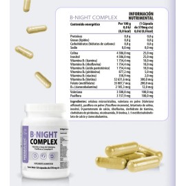 Hemagic B Night Complex 9 Vitaminas Complejo B - 120 Caps Sin Sabor                                                                                   