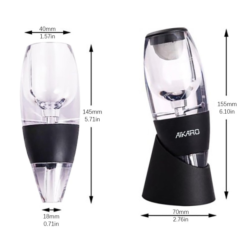 AIKARO - Weinluftbelüfter Automatischer Dekanter mit Filter und Basisstation