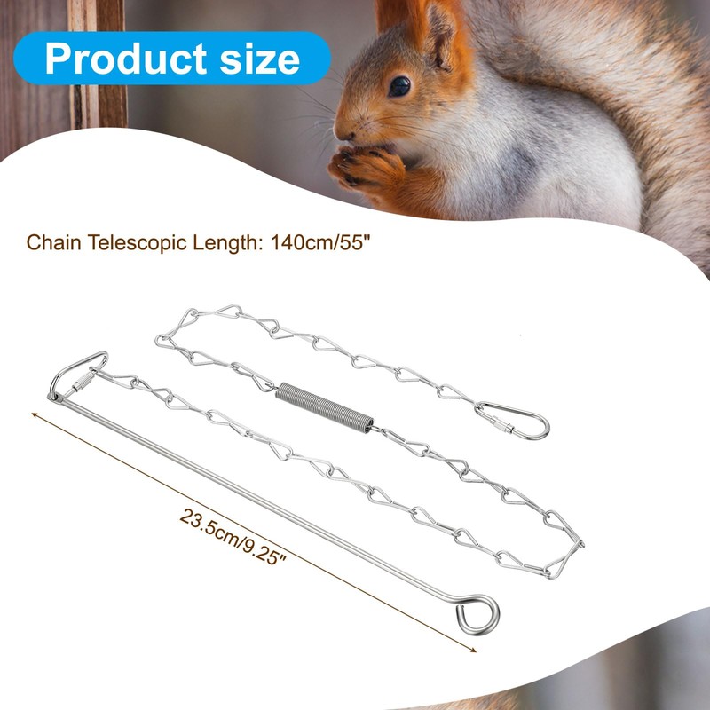 PATIKIL Hanging Squirrel Feeder 37inch, Outside Corn Cob Holder for