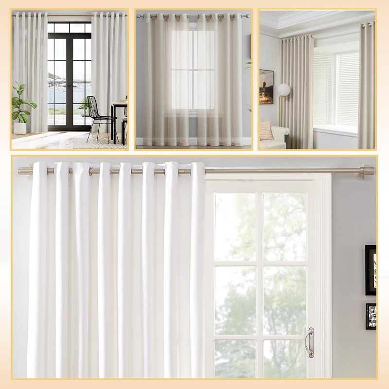 20 Pcs Curtain Eyelet Rings 42mm Inner Diameter, Plastic Curtain