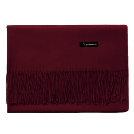 Roll Up Unisex Cashmere Soft Luxurious Cozy Long Winter Scarf Wrap Shawl Scarves Blanket (Deep Red)